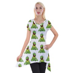 Kermit The Frog Short Sleeve Side Drop Tunic by Valentinaart