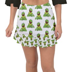 Kermit The Frog Fishtail Mini Chiffon Skirt by Valentinaart