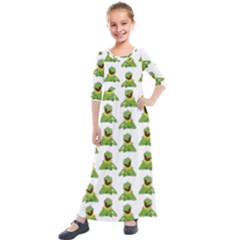 Kermit The Frog Kids  Quarter Sleeve Maxi Dress by Valentinaart