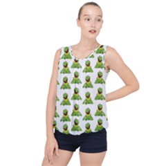 Kermit The Frog Bubble Hem Chiffon Tank Top by Valentinaart