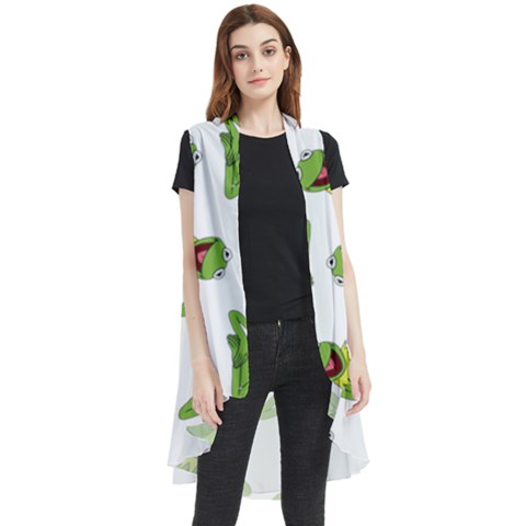 Kermit The Frog Sleeveless Chiffon Waistcoat Shirt by Valentinaart