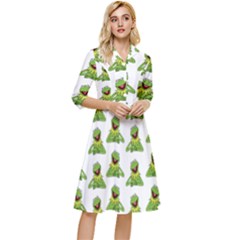 Kermit The Frog Classy Knee Length Dress by Valentinaart