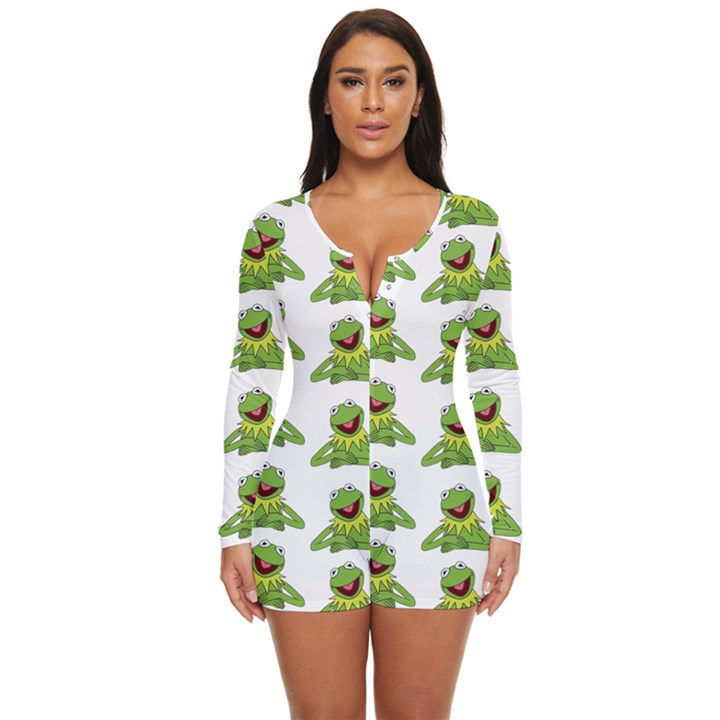 Kermit The Frog Long Sleeve Boyleg Swimsuit