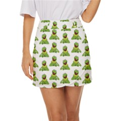 Kermit The Frog Mini Front Wrap Skirt by Valentinaart