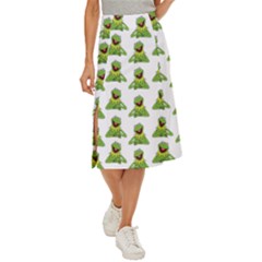 Kermit The Frog Midi Panel Skirt by Valentinaart