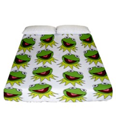 Kermit The Frog Fitted Sheet (california King Size) by Valentinaart