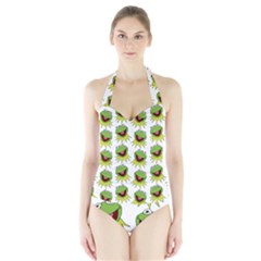 Kermit The Frog Halter Swimsuit by Valentinaart