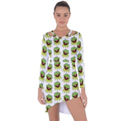 Kermit The Frog Asymmetric Cut-out Shift Dress by Valentinaart