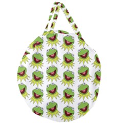 Kermit The Frog Giant Round Zipper Tote by Valentinaart