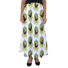 Kermit The Frog Flared Maxi Skirt by Valentinaart