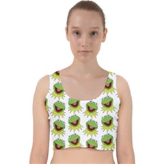 Kermit The Frog Velvet Racer Back Crop Top by Valentinaart