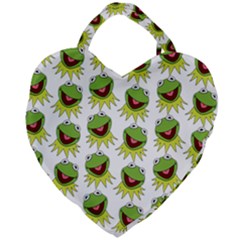 Kermit The Frog Giant Heart Shaped Tote by Valentinaart