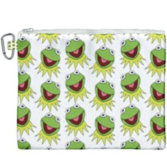 Kermit The Frog Canvas Cosmetic Bag (xxxl) by Valentinaart