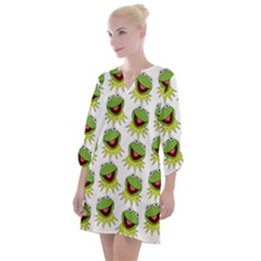 Kermit The Frog Open Neck Shift Dress by Valentinaart