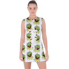 Kermit The Frog Lace Up Front Bodycon Dress by Valentinaart