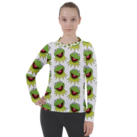 Kermit The Frog Women s Pique Long Sleeve Tee by Valentinaart