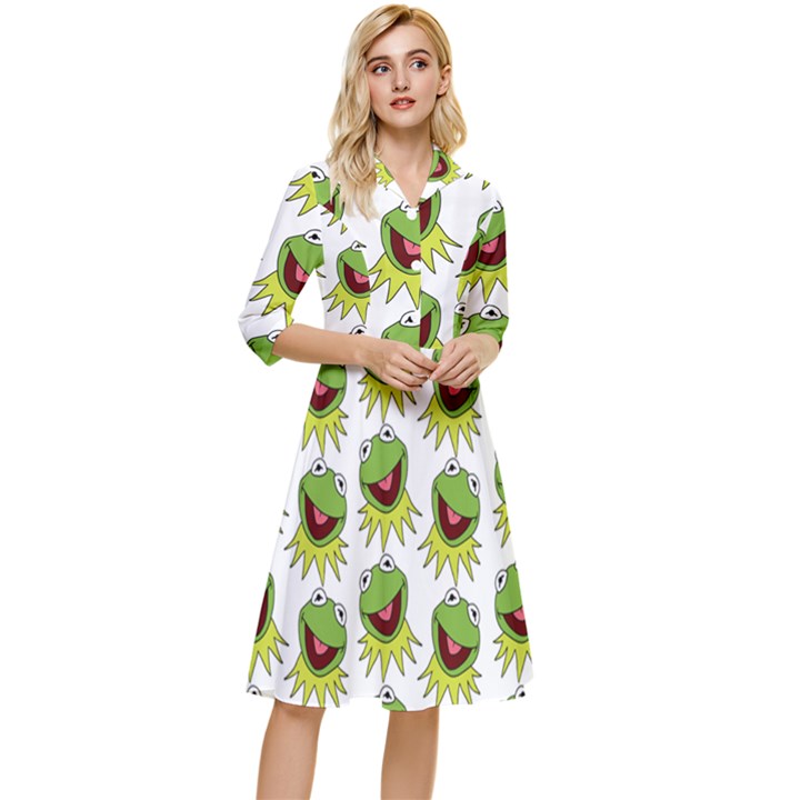 Kermit The Frog Classy Knee Length Dress