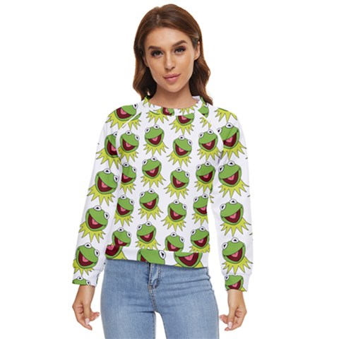 Kermit The Frog Women s Long Sleeve Raglan Tee by Valentinaart