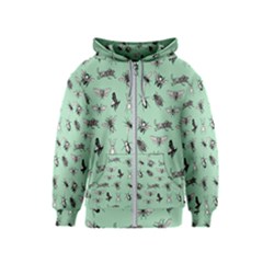 Insects Pattern Kids  Zipper Hoodie