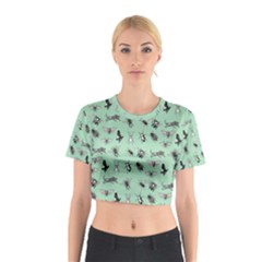 Insects Pattern Cotton Crop Top by Valentinaart