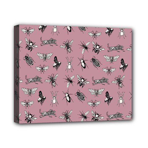 Insects pattern Canvas 10  x 8  (Stretched)