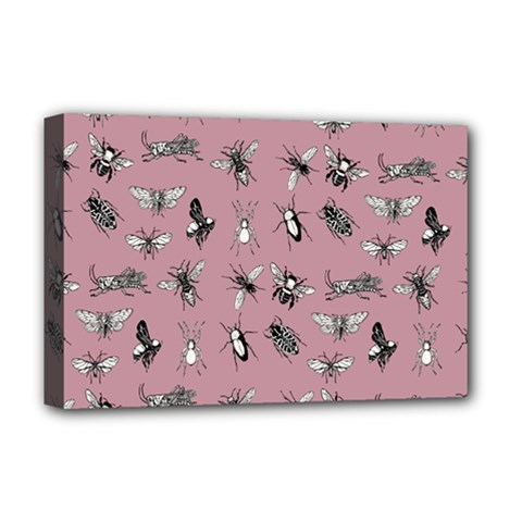 Insects pattern Deluxe Canvas 18  x 12  (Stretched)