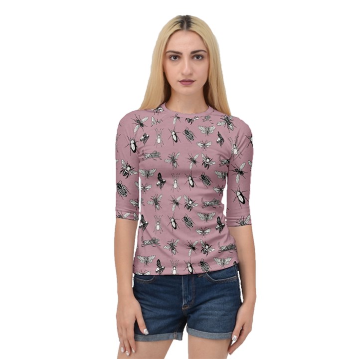 Insects pattern Quarter Sleeve Raglan Tee