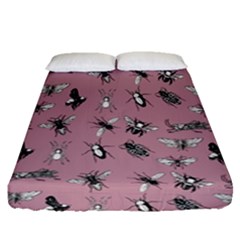 Insects pattern Fitted Sheet (Queen Size)