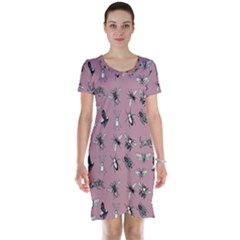 Insects pattern Short Sleeve Nightdress