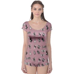 Insects pattern Boyleg Leotard 