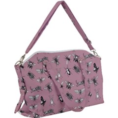 Insects pattern Canvas Crossbody Bag