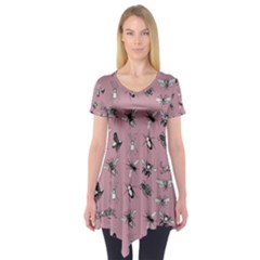 Insects pattern Short Sleeve Tunic 