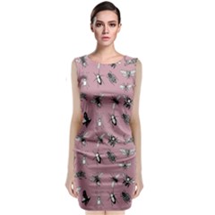 Insects pattern Classic Sleeveless Midi Dress