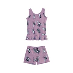 Insects pattern Kids  Boyleg Swimsuit