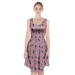 Insects pattern Racerback Midi Dress