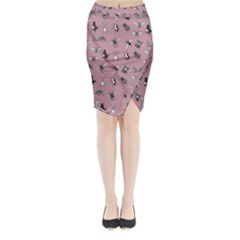 Insects pattern Midi Wrap Pencil Skirt