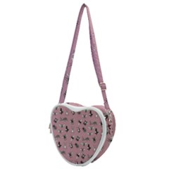 Insects pattern Heart Shoulder Bag