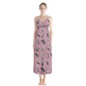 Insects pattern Button Up Chiffon Maxi Dress View1