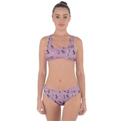 Insects pattern Criss Cross Bikini Set