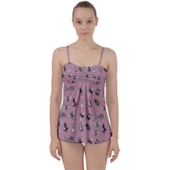 Insects pattern Babydoll Tankini Set