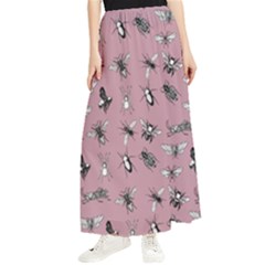 Insects pattern Maxi Chiffon Skirt