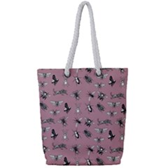 Insects pattern Full Print Rope Handle Tote (Small)