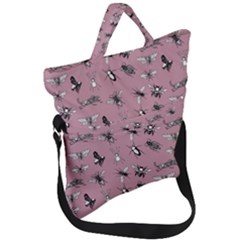 Insects pattern Fold Over Handle Tote Bag