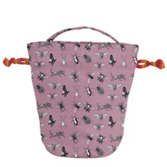 Insects pattern Drawstring Bucket Bag