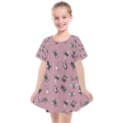 Insects pattern Kids  Smock Dress