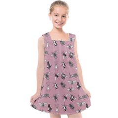 Insects pattern Kids  Cross Back Dress