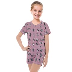 Insects pattern Kids  Mesh Tee and Shorts Set