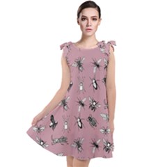 Insects pattern Tie Up Tunic Dress