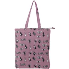 Insects pattern Double Zip Up Tote Bag