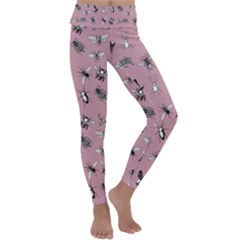 Insects pattern Kids  Lightweight Velour Classic Yoga Leggings